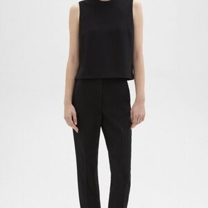 Theory High-Waist Slim Crop Pant in Admiral Crepe Size 2 New